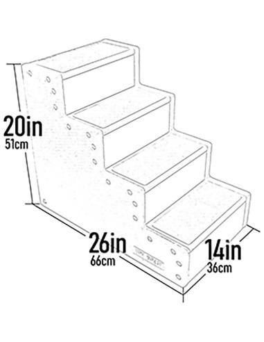 Escalera Pet Gear Pet Step IV para Perros y Gatos Pequeños