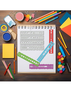 Troqueles de Corte Metálicos UNICRAFTALE 4Pcs Regla Irregular 2