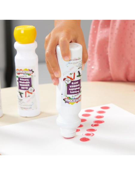 8 Marcadores Dabber Lavables No Tóxicos para Niños - Colores Primarios