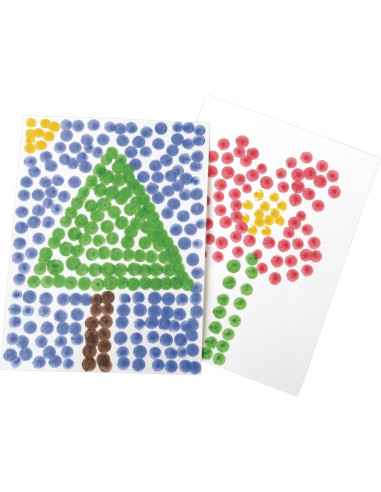 8 Marcadores Dabber Lavables No Tóxicos para Niños - Colores Primarios