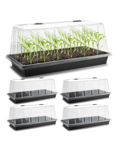 Bandeja de Plantas 1020 RooTrimmer con Domo Alto 18.54 cm - 5 Piezas