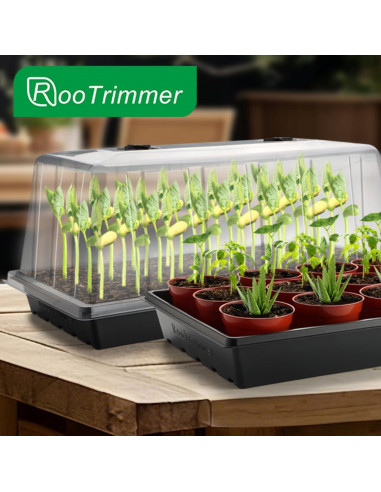 Bandeja de Plantas 1020 RooTrimmer con Domo Alto 18.54 cm - 5 Piezas