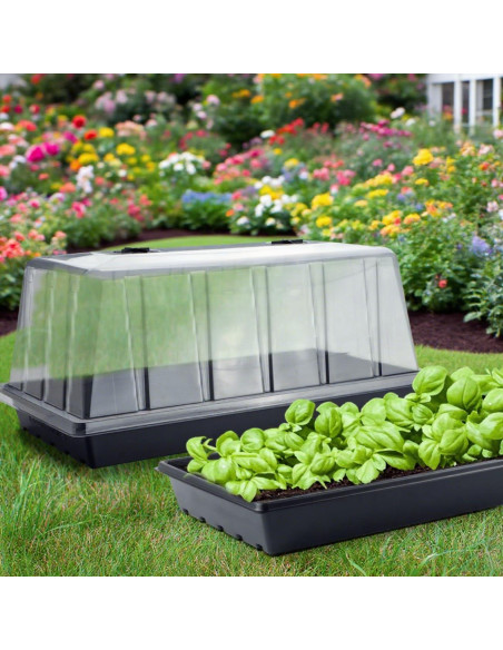 Bandeja de Plantas 1020 RooTrimmer con Domo Alto 18.54 cm - 5 Piezas Bandeja de Plantas 1020 RooTrimmer con Domo Alto 18.54 cm - 5 Piezas