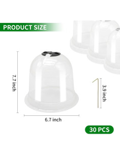 30 Piezas Cubierta Protectora de Plantas Saihisday 19.5 cm 2