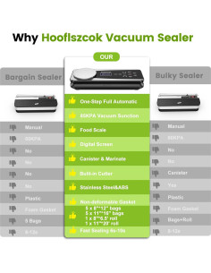 Máquina Selladora al Vacío Hooflszcok 10 en 1 Automática 2