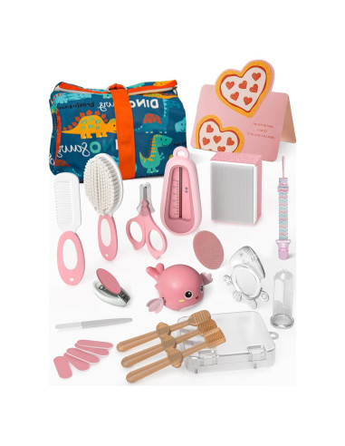 Kit de Cuidado y Aseo para Bebés 18 en 1 Rosa