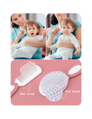 Kit de Cuidado y Aseo para Bebés 18 en 1 Rosa