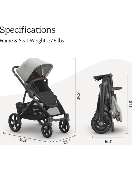 Carrito UPPAbaby Vista V3 Modular - Savannah - Incluye Asiento y Accesorios