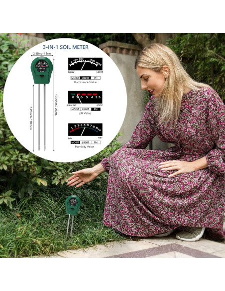 Kit 3 en 1 Medidor de pH, TDS y Humedad CANNABMALL