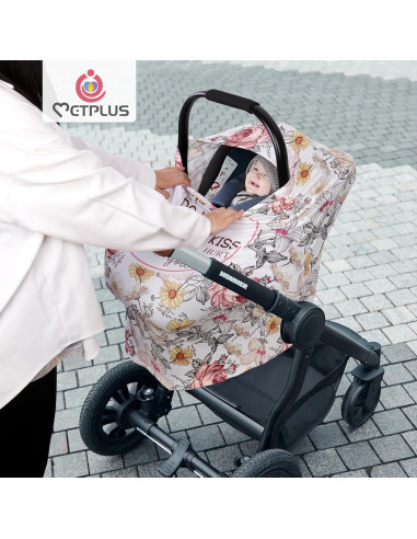 Cubierta de Asiento de Coche Metplus para Bebés - Nueva Flor