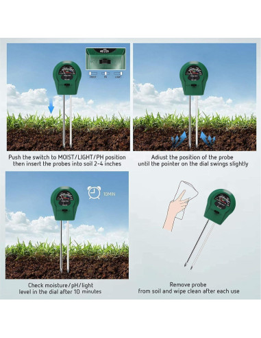 Kit 3 en 1 Medidor de pH, TDS y Humedad CANNABMALL