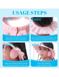 2 Protectores de Lavado de Cabello para Bebés Gato Ajustable 2