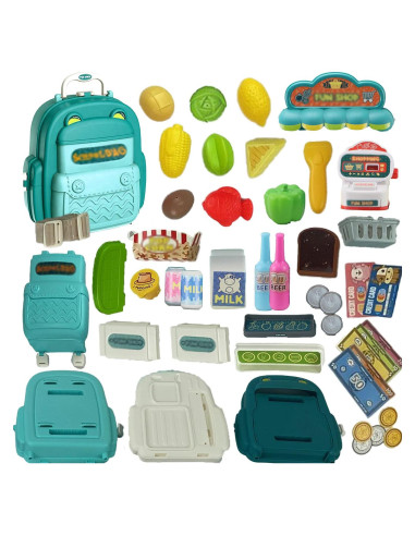 Set de Juguete de Supermercado Shape28 con Caja Registradora 78 PCS