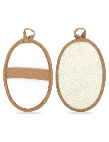 Esponja Exfoliante de Loofah Natural Larrel 2 Pcs 16x11cm