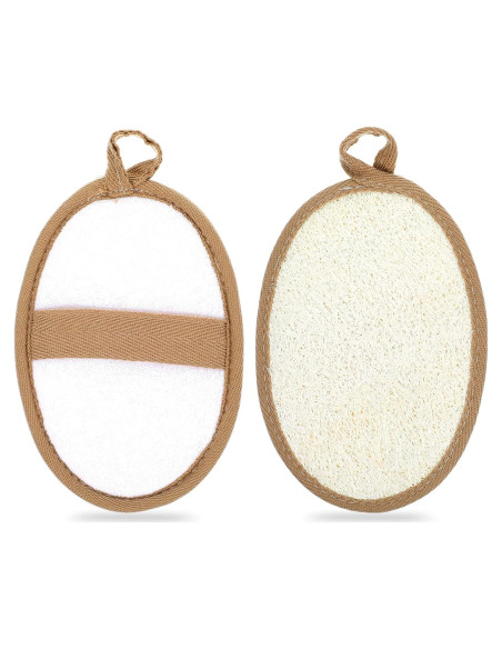 Esponja Exfoliante de Loofah Natural Larrel 2 Pcs 16x11cm