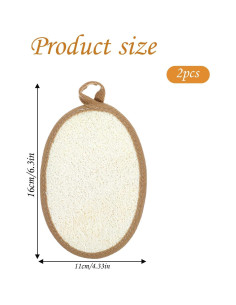 Esponja Exfoliante de Loofah Natural Larrel 2 Pcs 16x11cm 2