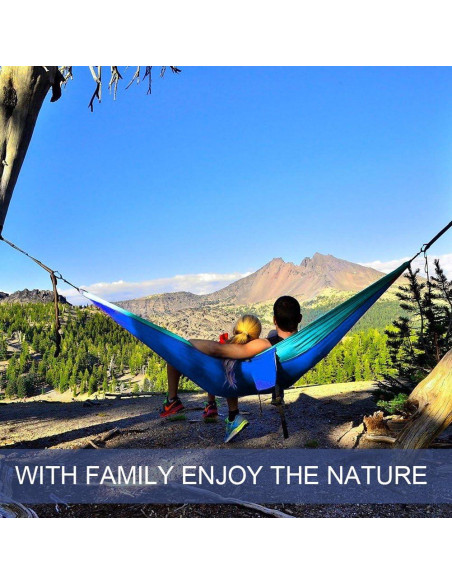 Hamaca Camping ERUW Nylon 210D Individual/Doble Azul