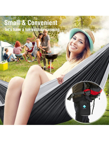 Hamaca Camping ERUW Nylon 210D Individual/Doble Azul