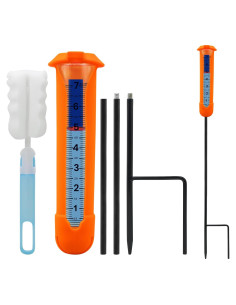 Pluviómetro Beofinest Naranja Ajustable 73.7 cm para Jardín