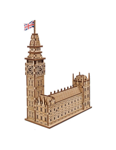 Rompecabezas 3D Big Ben UGEARS - Modelo de Madera 63 Pcs