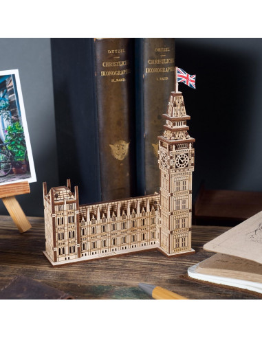 Rompecabezas 3D Big Ben UGEARS - Modelo de Madera 63 Pcs