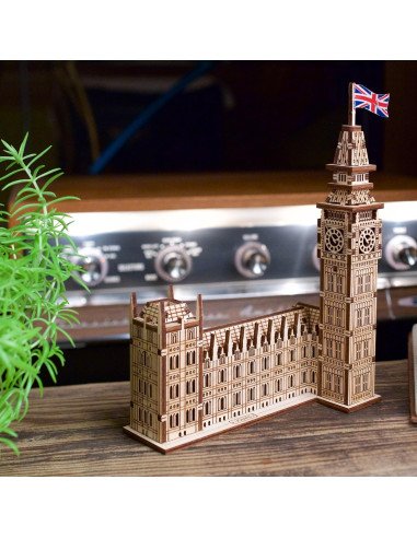 Rompecabezas 3D Big Ben UGEARS - Modelo de Madera 63 Pcs