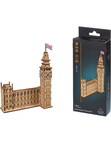Rompecabezas 3D Big Ben UGEARS - Modelo de Madera 63 Pcs