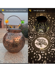 Linterna Solar Colgante OMRAYTU - Luz Decorativa Exterior IP44 2