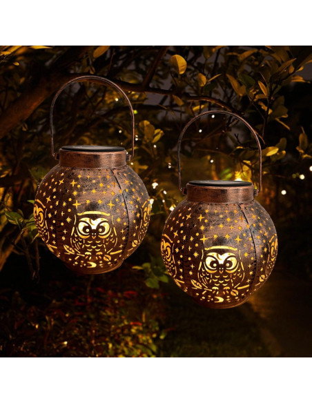 Linterna Solar Colgante OMRAYTU - Luz Decorativa Exterior IP44