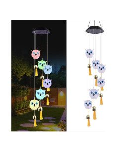 Carillón de Viento Solar YZYOE MTYF con Luces LED Multicolor