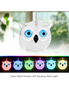 Carillón de Viento Solar YZYOE MTYF con Luces LED Multicolor 2