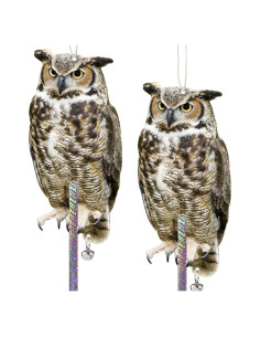 Búhos Falsos de Plástico Kungfu Mall 2 Pcs para Ahuyentar Palomas