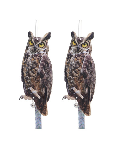 2 Paquetes Ahuyentador de Aves Búho Reflectante OffiCreative
