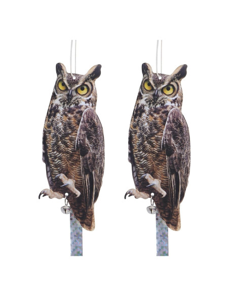2 Paquetes Ahuyentador de Aves Búho Reflectante OffiCreative