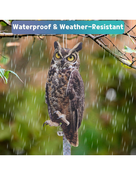 2 Paquetes Ahuyentador de Aves Búho Reflectante OffiCreative