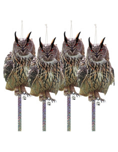 4 Piezas Decoración Colgante Búho Falso Kungfu Mall