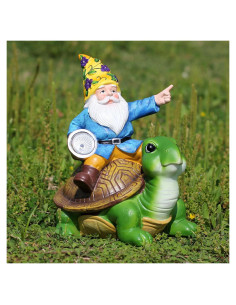 Gnomos de Jardín Solares NITOWOLF Tortuga 30.48 cm LED