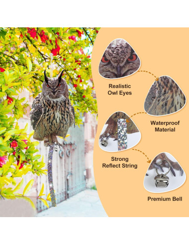 4 Piezas Decoración Colgante Búho Falso Kungfu Mall