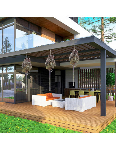 4 Piezas Decoración Colgante Búho Falso Kungfu Mall