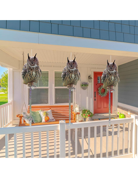 4 Piezas Decoración Colgante Búho Falso Kungfu Mall