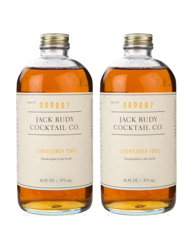 Jarabe de Tónica de Flor de Saúco Jack Rudy 1006ml (Paquete de 2)