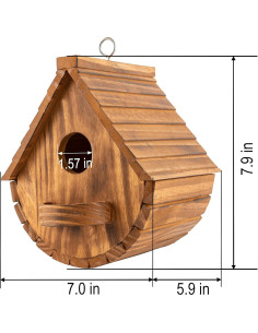 Casa para Aves MIXUMON de Madera de Pino 15x17.5x19.8cm 2