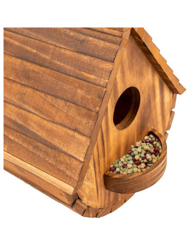 Casa para Aves MIXUMON de Madera de Pino 15x17.5x19.8cm