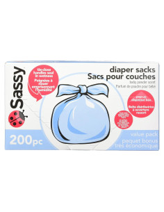 Sacos Desechables para Pañales Sassy Baby 200 Unidades