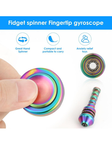 Trompo giratorio Ipoouer 2 en 1 acero inoxidable multicolor