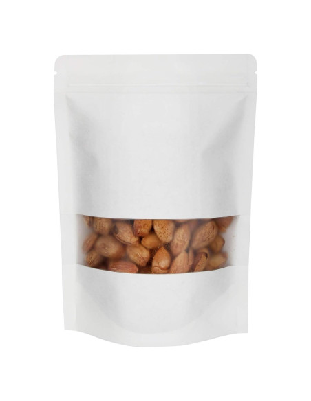 50 Bolsas Reutilizables Blisstime Kraft con Ventana 9.9x14.9cm