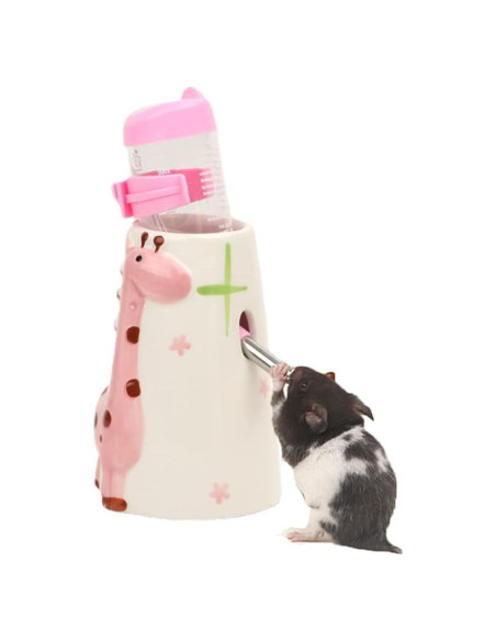 Botella de Agua para Hámster CHUQIANTONG Cerámica 80ml Rosa Botella de Agua para Hámster CHUQIANTONG Cerámica 80ml Rosa