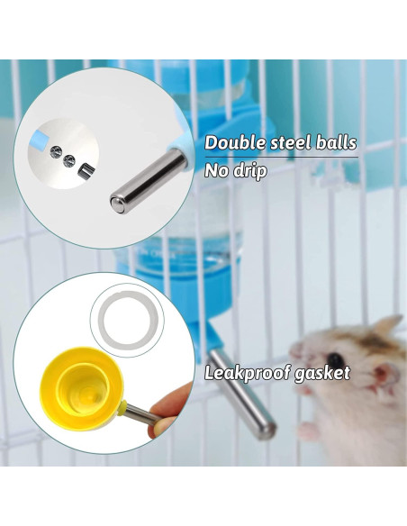 Botella de Agua para Hámster CHUQIANTONG Cerámica 80ml Rosa Botella de Agua para Hámster CHUQIANTONG Cerámica 80ml Rosa