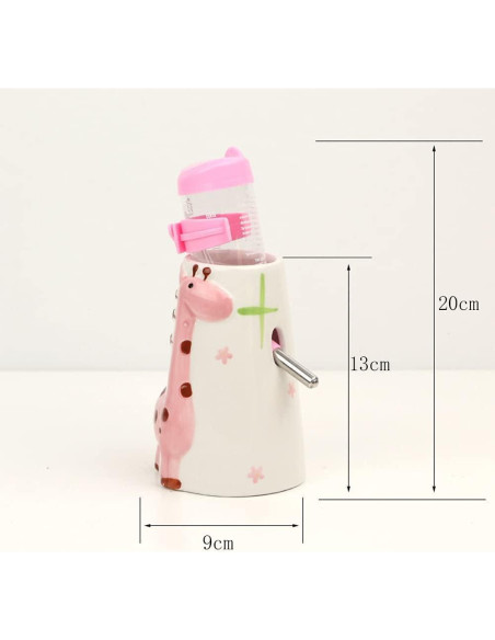 Botella de Agua para Hámster CHUQIANTONG Cerámica 80ml Rosa Botella de Agua para Hámster CHUQIANTONG Cerámica 80ml Rosa