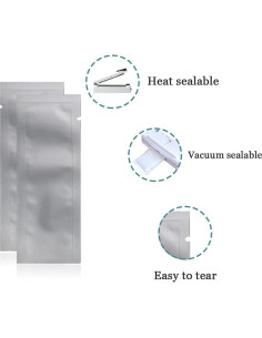 Bolsa de Aluminio PABCK 100 Pcs 4x11 cm para Almacenamiento 2